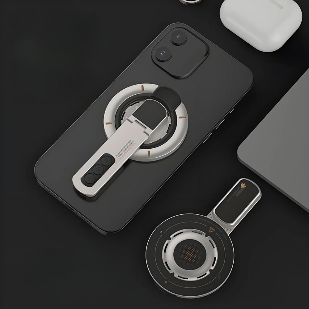 Desk Phone Stand - Dwustronny magnetyczny uchwyt pierścieniowy do telefonu,