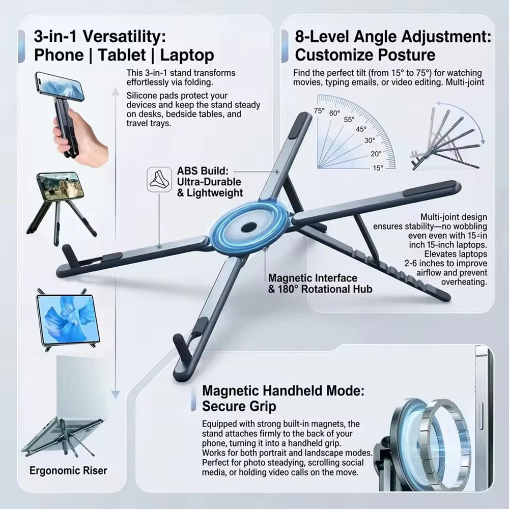 Desk Phone Stand - Przenośny magnetyczny uchwyt na telefon i