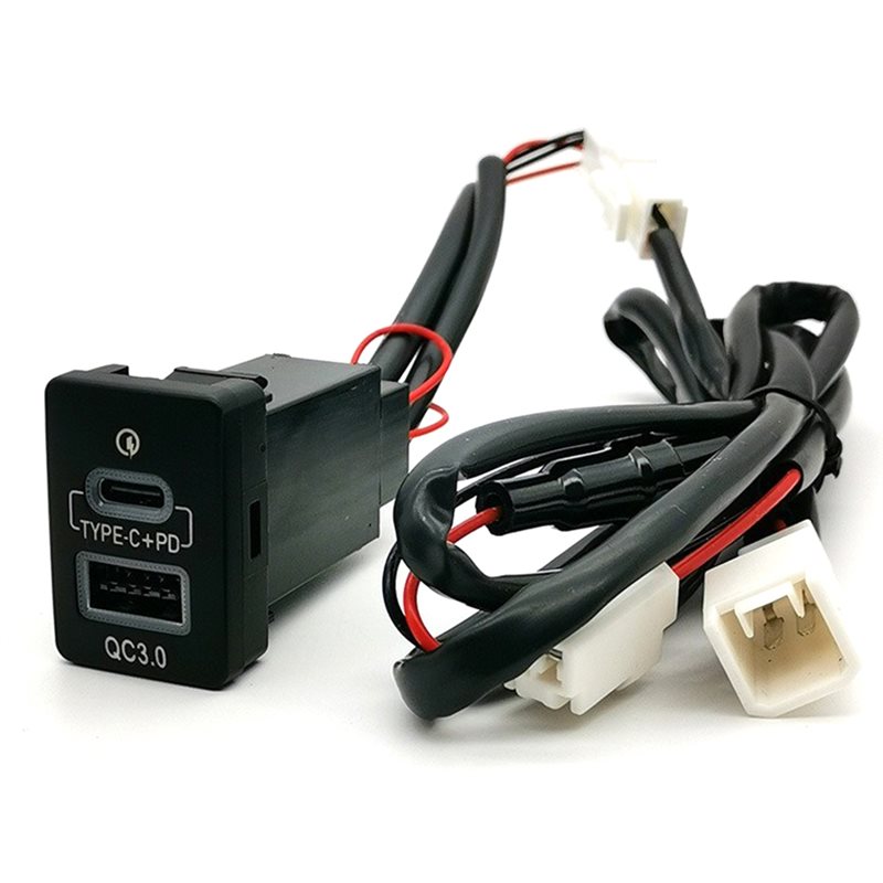 Phone Accessories Types - QC3.0 USB TYPE-C PD Niebieskie Podświetlenie