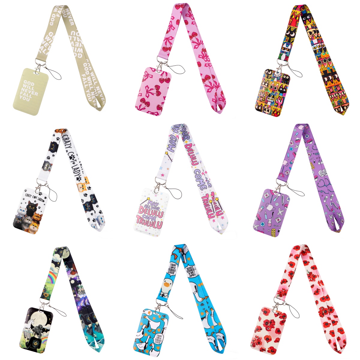 Phone Accessories Business - Smycz z czerwonymi kwiatami, uchwyt na