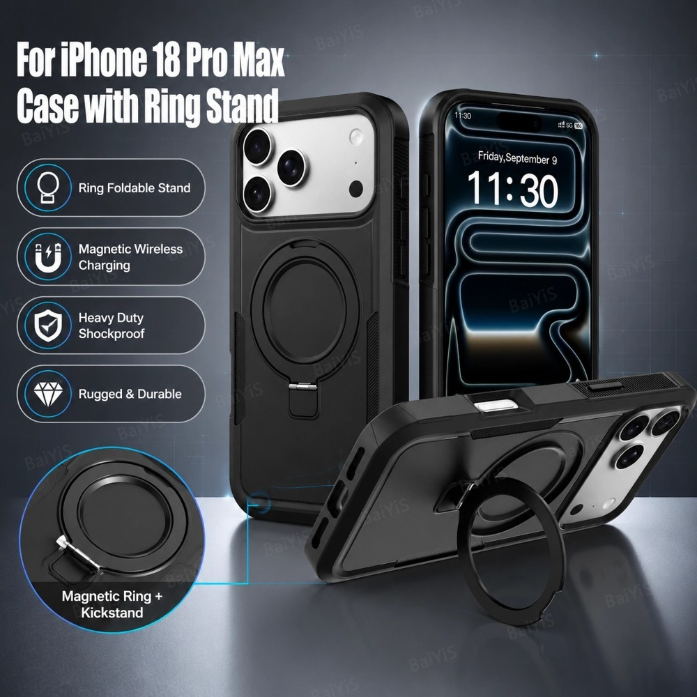 Matowe metalowe etui z magnety – Phone Ring Holder recenzja i cena