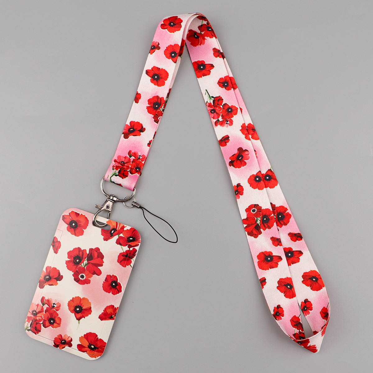 Smycz z czerwonymi kwiatami, u – Phone Accessories Business recenzja i cena